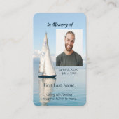 Christelijke Keepsake Zeiler, Zeilboot, Zeilen Visitekaartje (Voorkant)