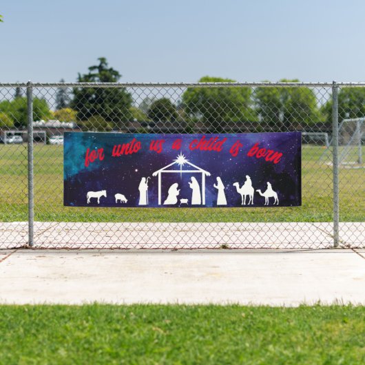 Christelijke Kerk Baby Jezus Kerstfeest Nativiteit Spandoek (Insitu)