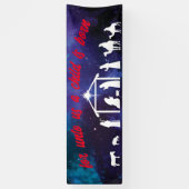 Christelijke Kerk Baby Jezus Kerstfeest Nativiteit Spandoek (Verticaal)