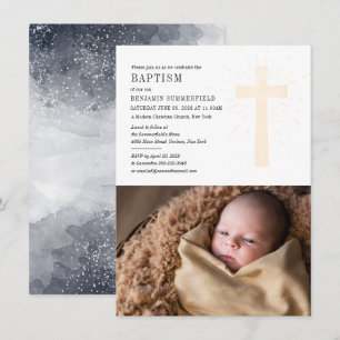 Christelijke Kerk Baptism Baby Foto Religieuze Kaart