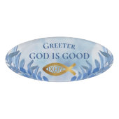 Christelijke kerk Greeter Usher Naambadge (Voorkant)