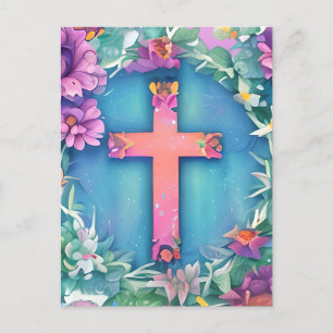 Christelijke Kerk Kruis Pasen Jezus Baptist Liefde Briefkaart