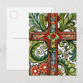 Christelijke Kerk Kruis Pasen Jezus Baptist Liefde Feestdagenkaart (Voorkant / Achterkant)