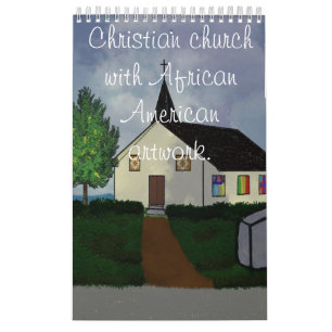 Christelijke kerk met Afrikaanse Amerikaanse kunst Kalender