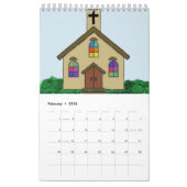 Christelijke kerk met Afrikaanse Amerikaanse kunst Kalender (Feb 2026)
