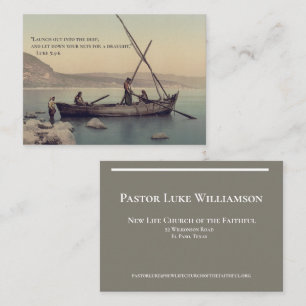 Christelijke kerk pastor geestelijkheid visitekaartje