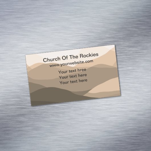 Christelijke Kerk Schilderachtig Natuur Thema Magnetisch Visitekaartje (Voorbeeld)