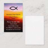 Christelijke Kerk Schilderachtig Sunset Icthys Visitekaartje (Voorkant / Achterkant)