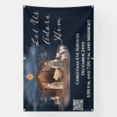 Christelijke kerk van het kerstfeest spandoek (Verticaal)