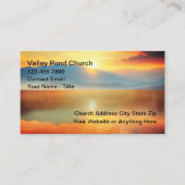 Christelijke kerk zonsondergang Schilderachtig Vis Visitekaartje (Voorkant)