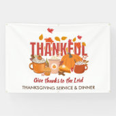 CHRISTELIJKE KERKDIENST EN THANKSGIVING SPANDOEK (Horizontaal)