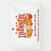 CHRISTELIJKE KERKDIENST EN THANKSGIVING SPANDOEK (Verticaal)