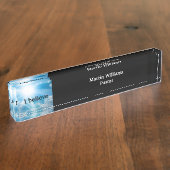 Christelijke kerkdominee naambordje (Zijkant)