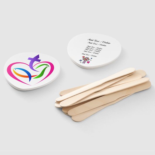 Christelijke kerkfan handwaaier (Niet-gemonteerd)