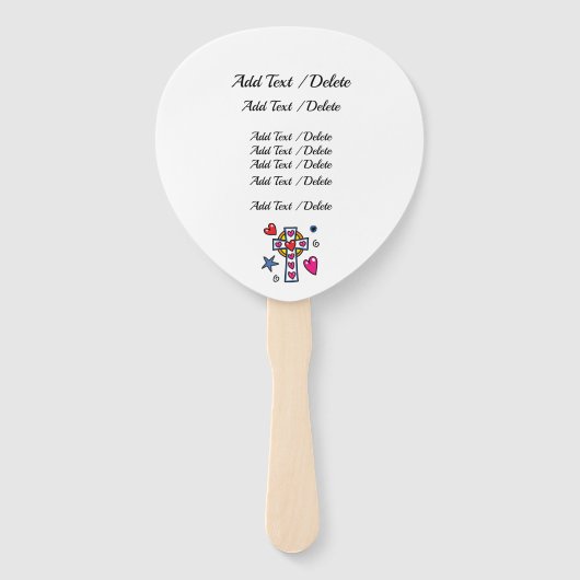 Christelijke kerkfan handwaaier (Achterkant)