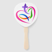 Christelijke kerkfan handwaaier (Voorkant)