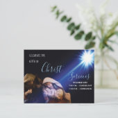 Christelijke kerkkerkerkerkerkerstavond  briefkaart (Staand voorkant)