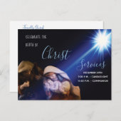 Christelijke kerkkerkerkerkerkerstavond  briefkaart (Voorkant / Achterkant)