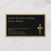 Christelijke kerkminister Tan Black Stijlvolle Kru Visitekaartje (Voorkant)