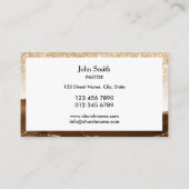 Christelijke kerkpastor Diaken Bisschop Gold Cross Visitekaartje (Achterkant)