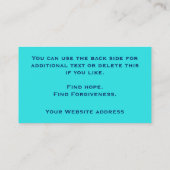 Christelijke kerkpastor Modern Turquoise Natuur Contactkaartje (Achterkant)