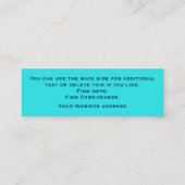 Christelijke kerkpastor Modern Turquoise Natuur Mini Visitekaartje (Achterkant)