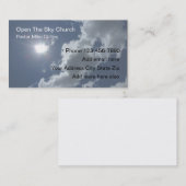Christelijke kerkpastor Sky Sun Visitekaartje (Voorkant / Achterkant)