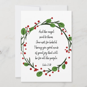 Christelijke kerst Bijbeltekst sticker Bijbeltekst Feestdagenkaart
