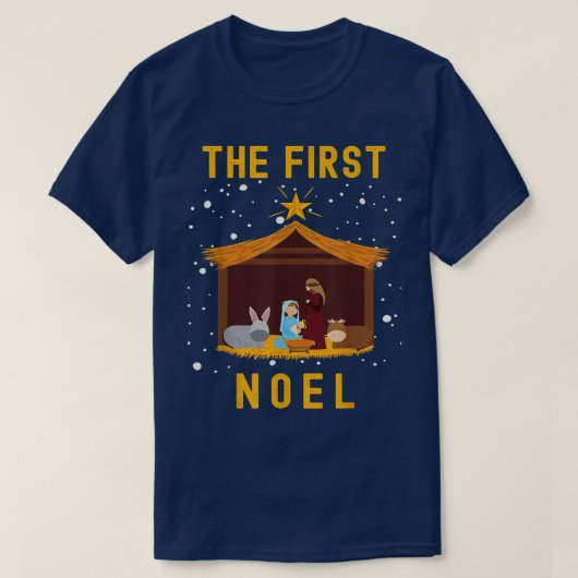 Christelijke kerst de eerste noel viert de N T-shirt (Design voorkant)