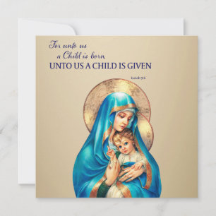 Christelijke kerst Een kind wordt ons gegeven Feestdagenkaart