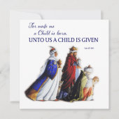 Christelijke kerst Een kind wordt ons gegeven Feestdagenkaart (Voorkant)