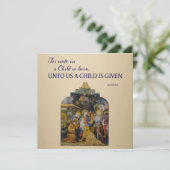 Christelijke kerst Een kind wordt ons gegeven Feestdagenkaart (Staand voorkant)