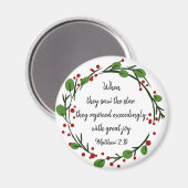 Christelijke kerst inspirerende Schrift Magneet (Voorkant / Achterkant)