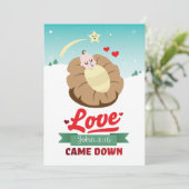 Christelijke Kerst Johannes 3:16 De liefde is neer Feestdagenkaart (Staand voorkant)