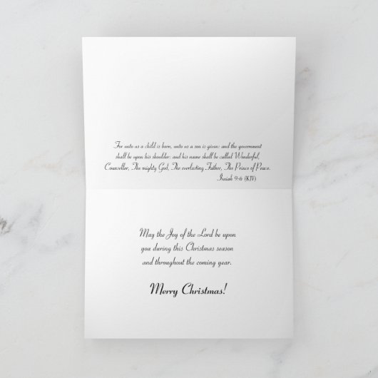 Christelijke Kerst Kaart (Binnen)