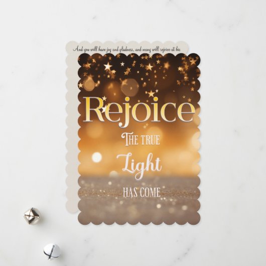 Christelijke Kerst Kaart (Voorkant / Achterkant in situ)