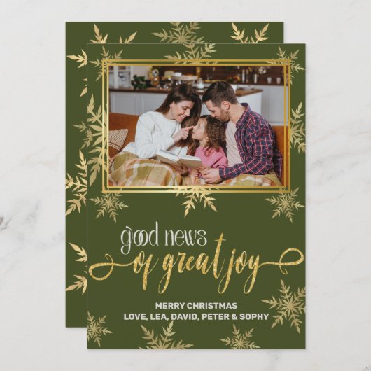 Christelijke Kerst Kaart (Voorkant / Achterkant)