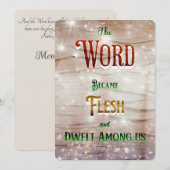 Christelijke Kerst Kaart 2023 Modern Design (Voorkant / Achterkant)