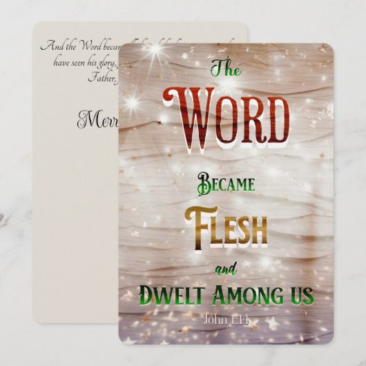 Christelijke Kerst Kaart 2023 Modern Design (Voorkant / Achterkant)