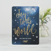 Christelijke kerst Kaart Joy voor de wereld! (Staand voorkant)
