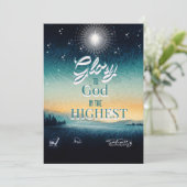 Christelijke Kerst Kaart met Ster en Schrift (Staand voorkant)