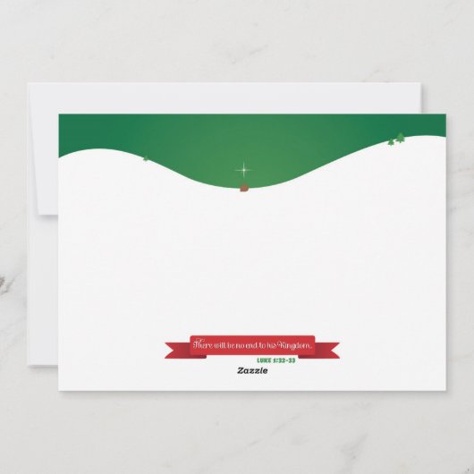 Christelijke Kerst Kaart Schrift Een Koning werd g (Achterkant)