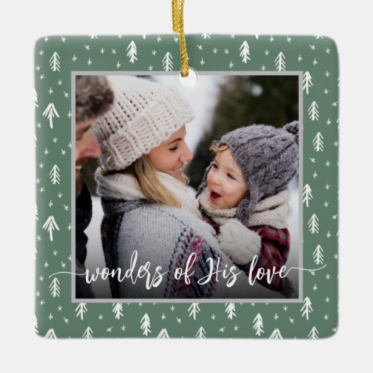 Christelijke kerst keramisch ornament (Voorkant)