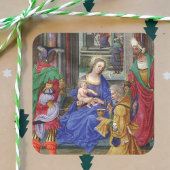 Christelijke Kerst Kerst Geboorte Vierkante Sticker