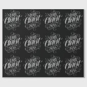 Christelijke kerst kerst kerst kalligrafie cadeaupapier (Vlak)