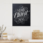 Christelijke kerst-kerstkalligrafie poster (Keuken)