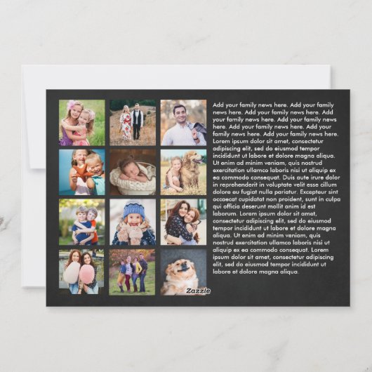 Christelijke kerst Luke 2 Multiple Photo Holiday Feestdagenkaart (Achterkant)