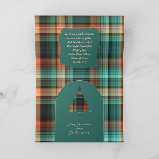 Christelijke Kerst Schrift Plakken Ontwerp Feestdagen Kaart (Binnen)