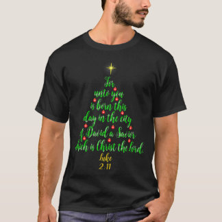 Christelijke kerst voor je wordt geboren als redde t-shirt