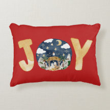 Christelijke Kerst Waterverf Geboorte Rood